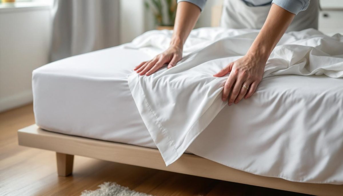 découvrez la technique rapide utilisée par les femmes de chambre d'hôtel pour faire un lit impeccablement en 30 secondes. faites votre lit facilement et efficacement avec cette méthode professionnelle pour draps bien tirés !