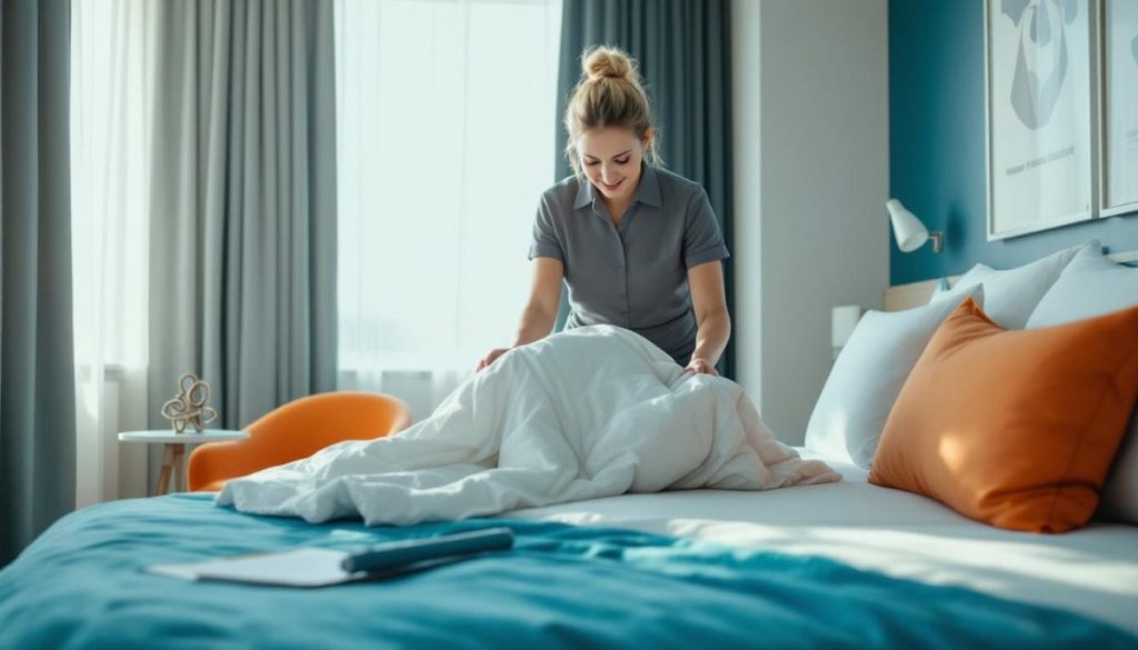 découvrez la technique efficace des femmes de chambre d'hôtel pour faire un lit parfaitement en seulement 30 secondes : astuces rapides et simples pour des draps impeccables.