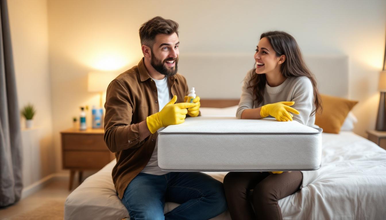 découvrez comment un produit incroyable a sauvé notre matelas des taches tenaces que mon mari voulait jeter. ne jetez pas votre literie, trouvez la solution miracle qui redonne vie à votre matelas !