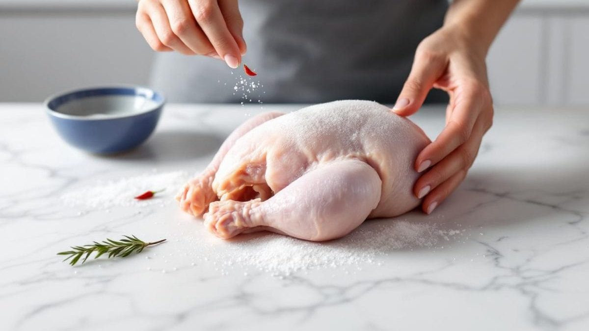 découvrez comment obtenir un poulet rôti juteux à chaque cuisson grâce à la technique de pré-salage. suivez mes astuces pour une viande tendre, savoureuse et parfaitement assaisonnée à tous les coups !