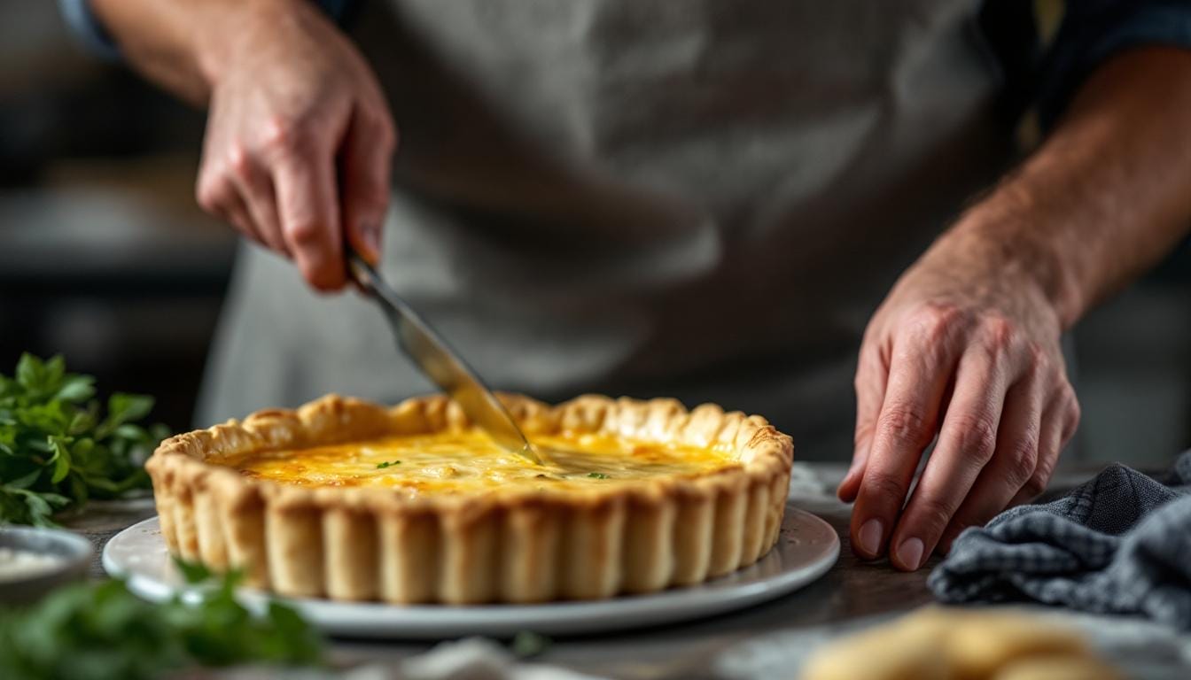 Le tour de main d’un chef pour une quiche ultra fondante, pâte croustillante garantie