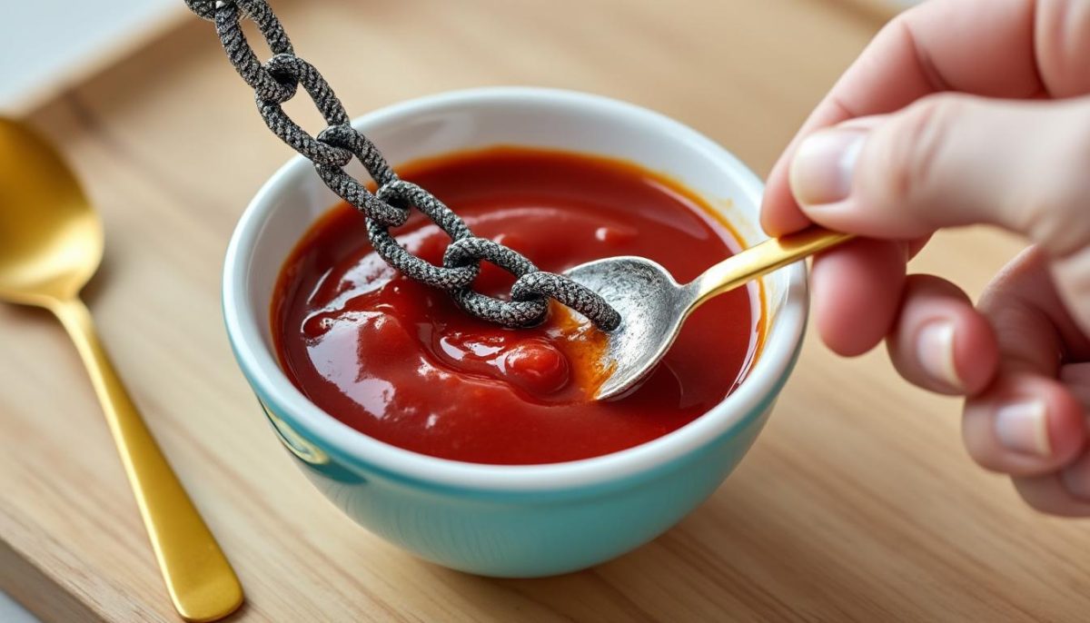 découvrez l’astuce surprenante de cette femme qui plonge ses bijoux en argent dans du ketchup : en seulement 5 minutes, le résultat va vous étonner ! méthode simple et efficace pour redonner éclat et brillance à vos accessoires préférés.