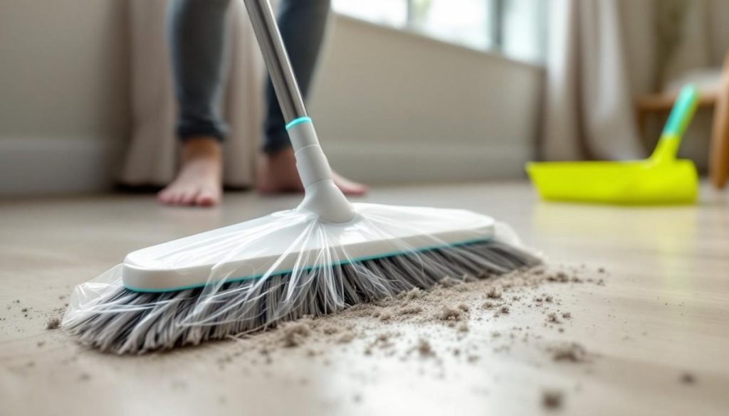 découvrez l'astuce ingénieuse des coiffeurs : en utilisant un sac plastique sur le balai, ramassez facilement tous les cheveux sans en laisser au sol. gagnez du temps et gardez votre intérieur impeccablement propre grâce à cette méthode simple et efficace.