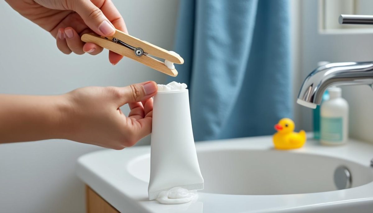 découvrez comment une simple pince à linge sur votre tube de dentifrice peut vous faire économiser jusqu'à 30 %. cette astuce anti-gaspillage facile à réaliser permet d'utiliser votre dentifrice jusqu'à la dernière goutte, tout en préservant votre budget.